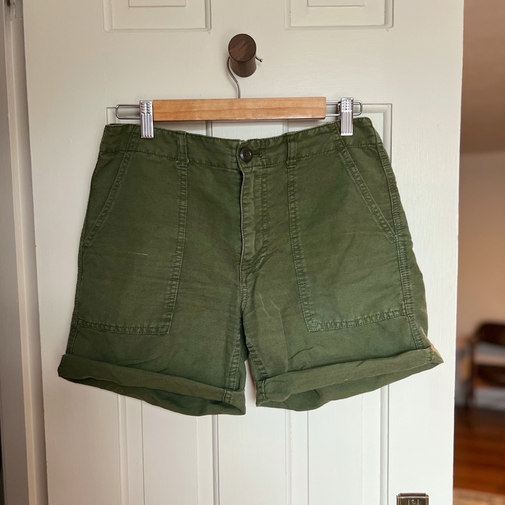 J. Crew vintage style linen blend shorts